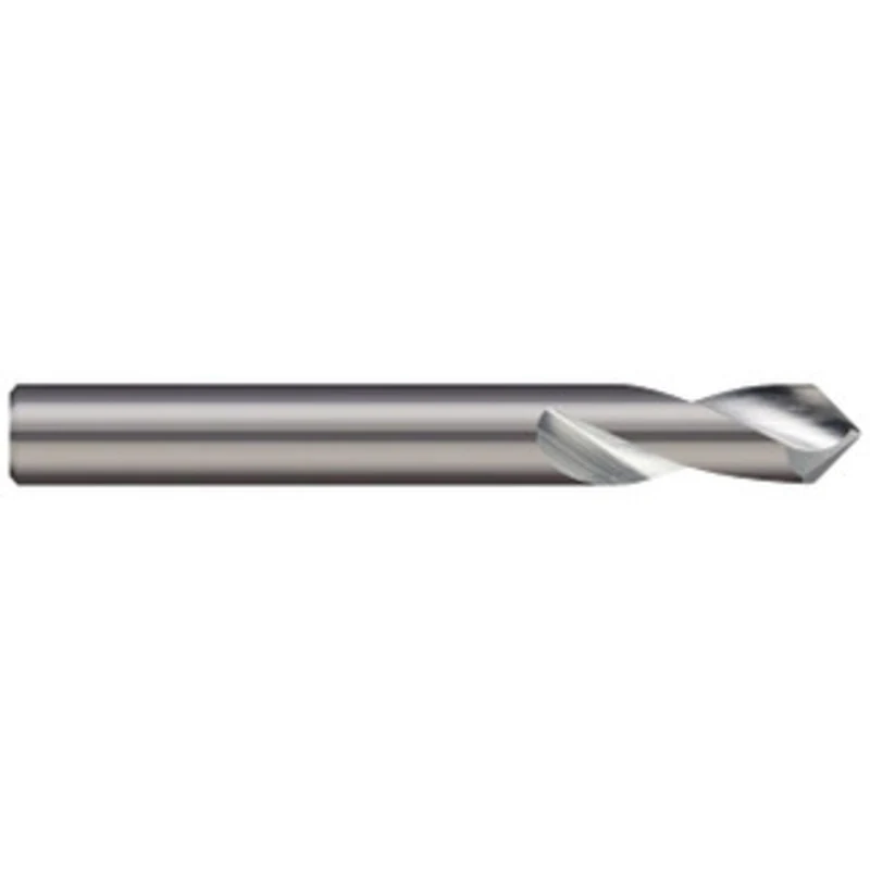 Micro 100 Solid Carbide Spotting & Centering Drill, 120 Angle, 3/8 Drill Diameter, 1 Flute Length, 3/8 Shank Diameter...